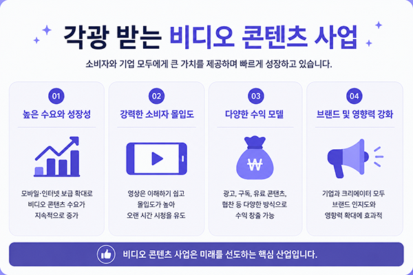 각광 받는 비디오 콘텐츠 사업